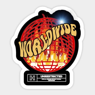 worldwide fire tshirt streetwear y2k Sticker